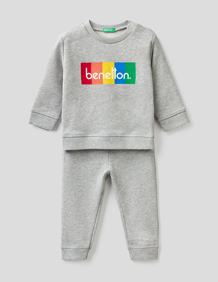 

Костюм для мальчиков Benetton цв. серый р.80, 21A_3J70Z11SH