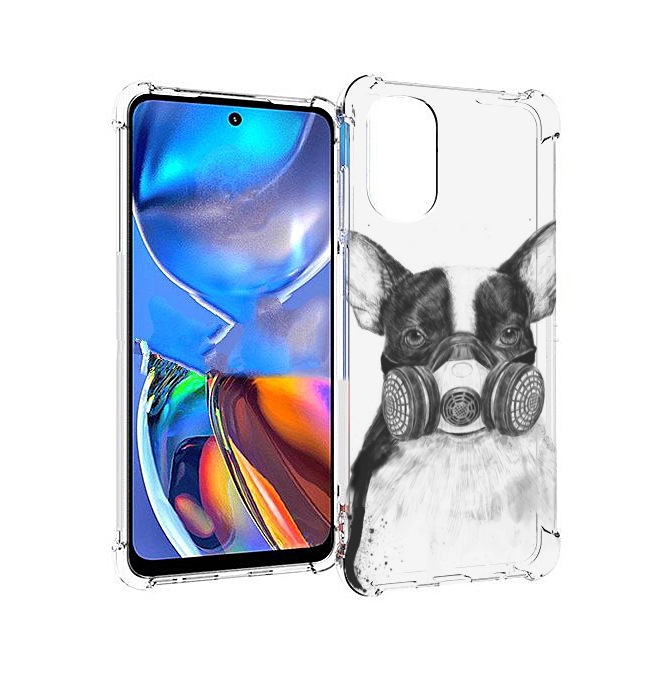 

Чехол MyPads Французский бульдог для Motorola Moto E32, Прозрачный, Tocco