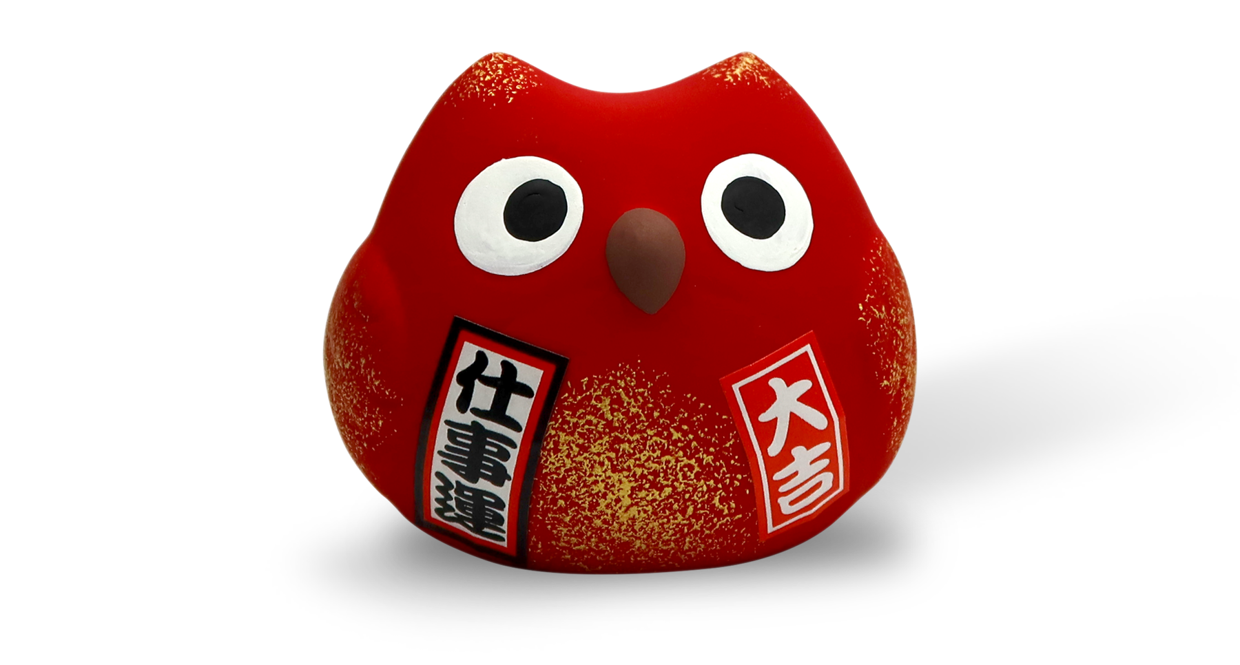 фото Сувенир манэки сова 5см, ручная работа, красная (made in japan) hatamoto japan
