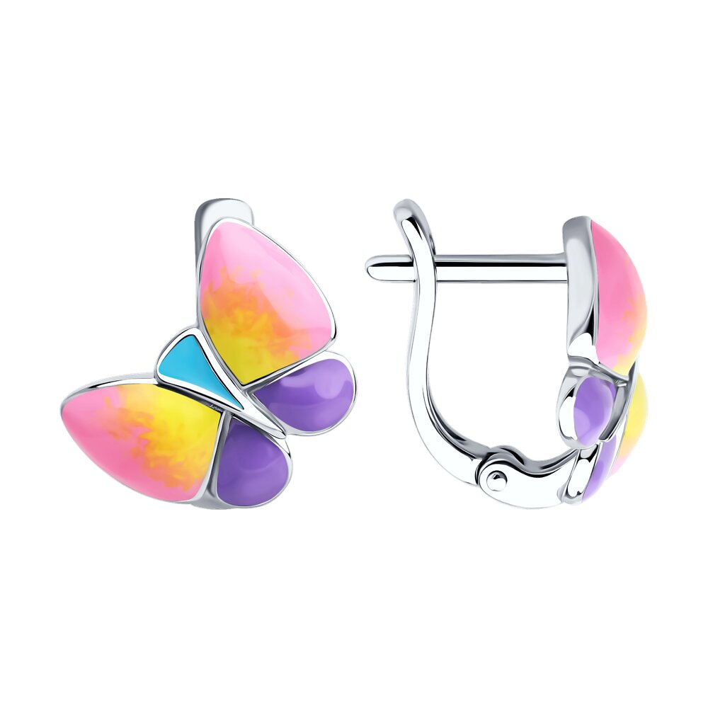

Серьги из серебра SOKOLOV 94026858, эмаль, 94026858