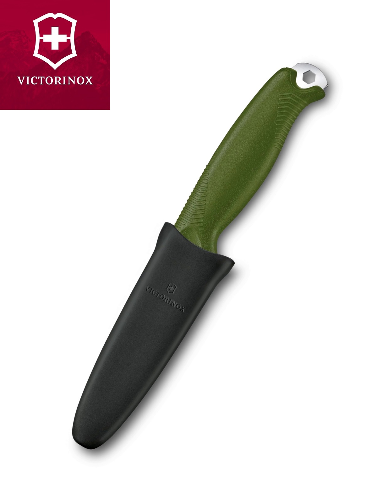 

Нож Victorinox Venture, 3.0902.4, 5 функций + чехол, оливковый, Зеленый, Venture