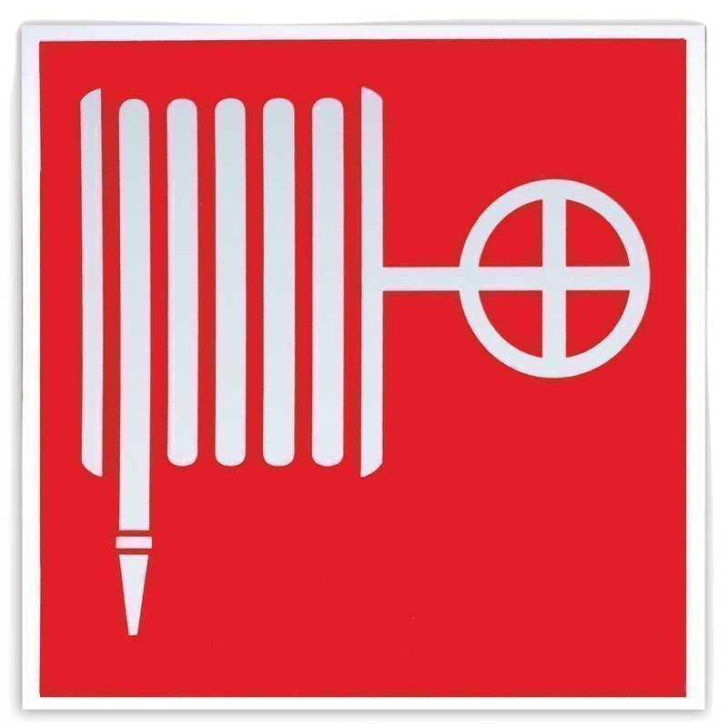 Знак пожарной безопасности Пожарный кран, 200х200 мм, самоклейка, фотолюминесцентный, F 02 знак tdm sq0817 0029 пожарный кран
