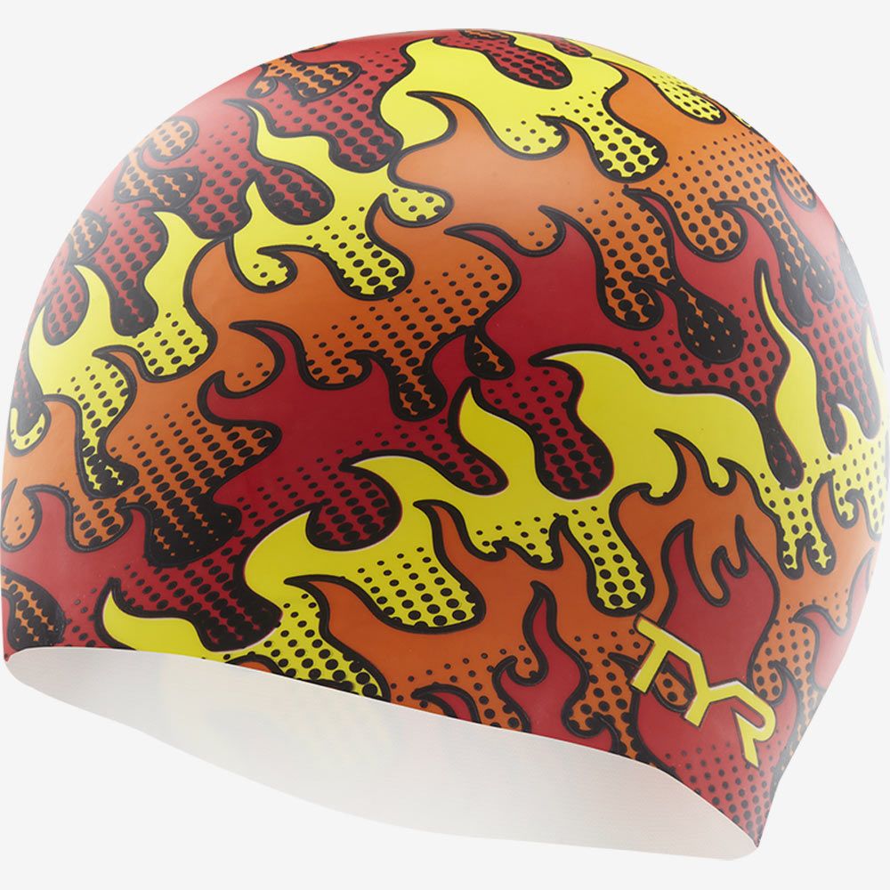 фото Шапочка для плавания tyr flame silicone swim cap red