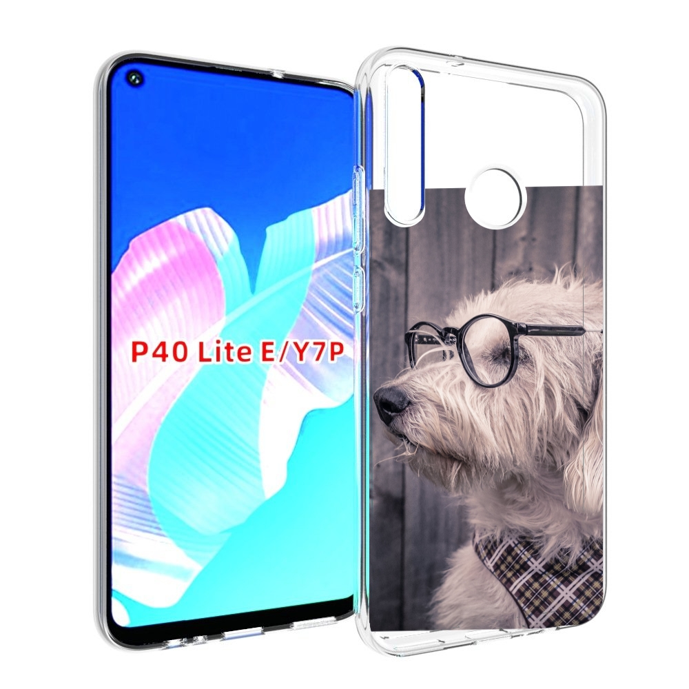 

Чехол бампер MyPads Собака-в-очках для Huawei P40 Lite E, Прозрачный, Tocco