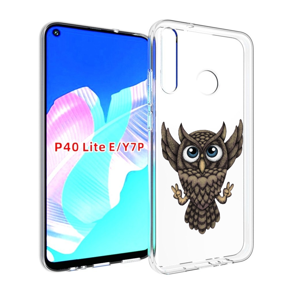 

Чехол бампер MyPads Сова для Huawei P40 Lite E, Прозрачный, Tocco