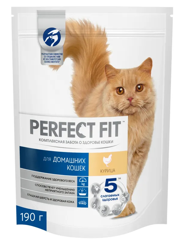 

Сухой корм для кошек Perfect Fit курица, 16шт по 190г