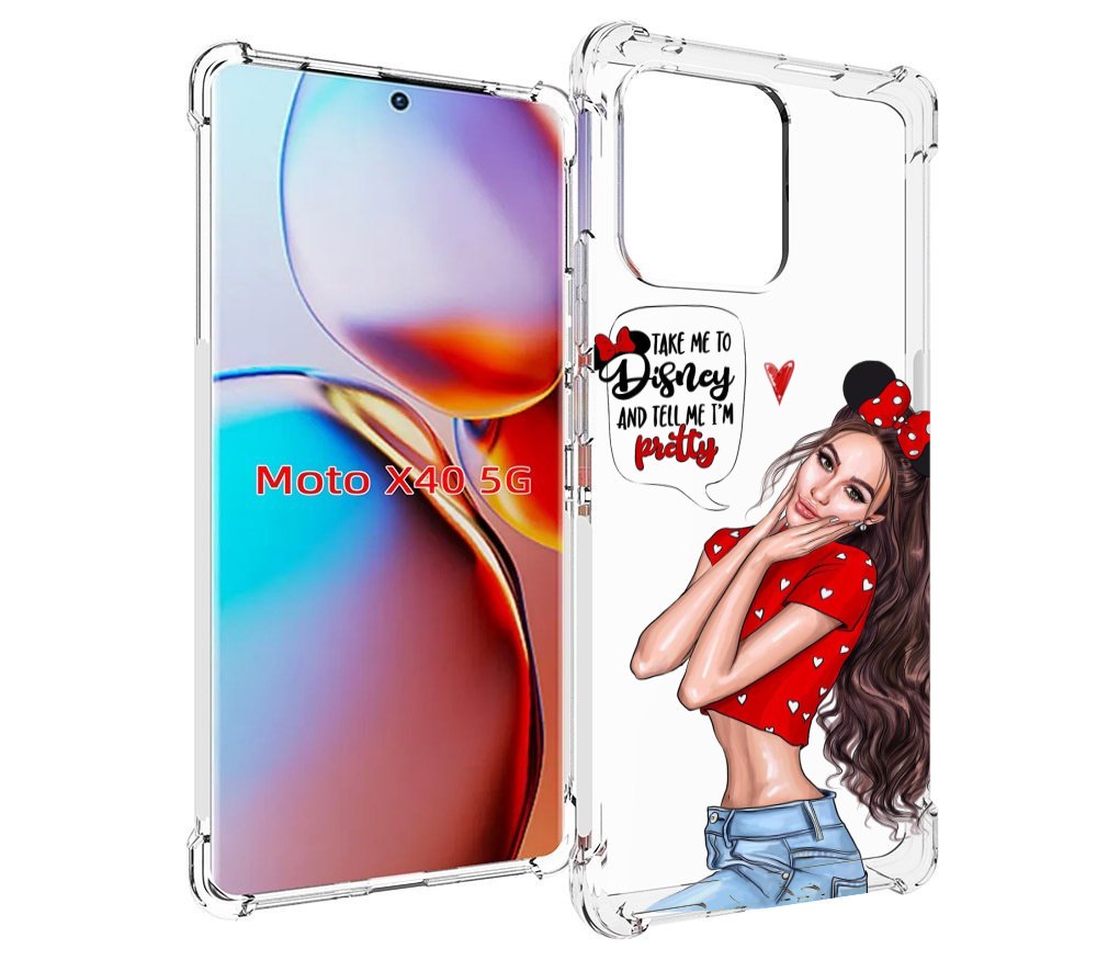 

Чехол MyPads Девушка-Мини женский для Motorola Moto X40, Прозрачный, Tocco