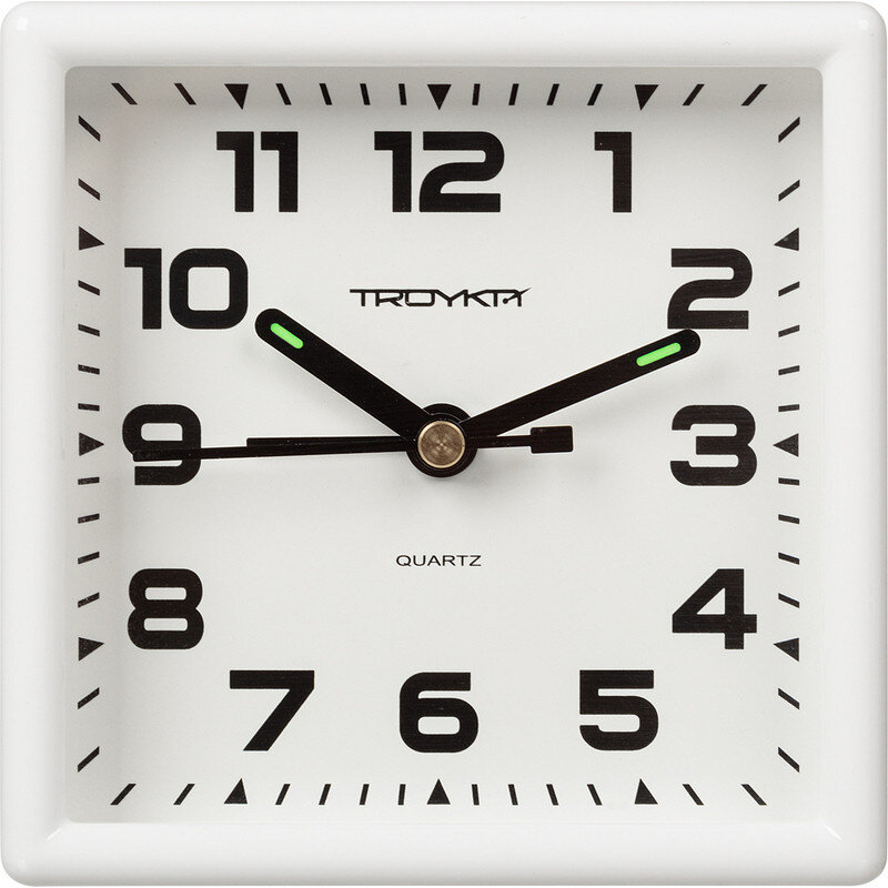 Часы Будильник, пластиковый 95x95мм, с сигналом 08.10.801, 1049314