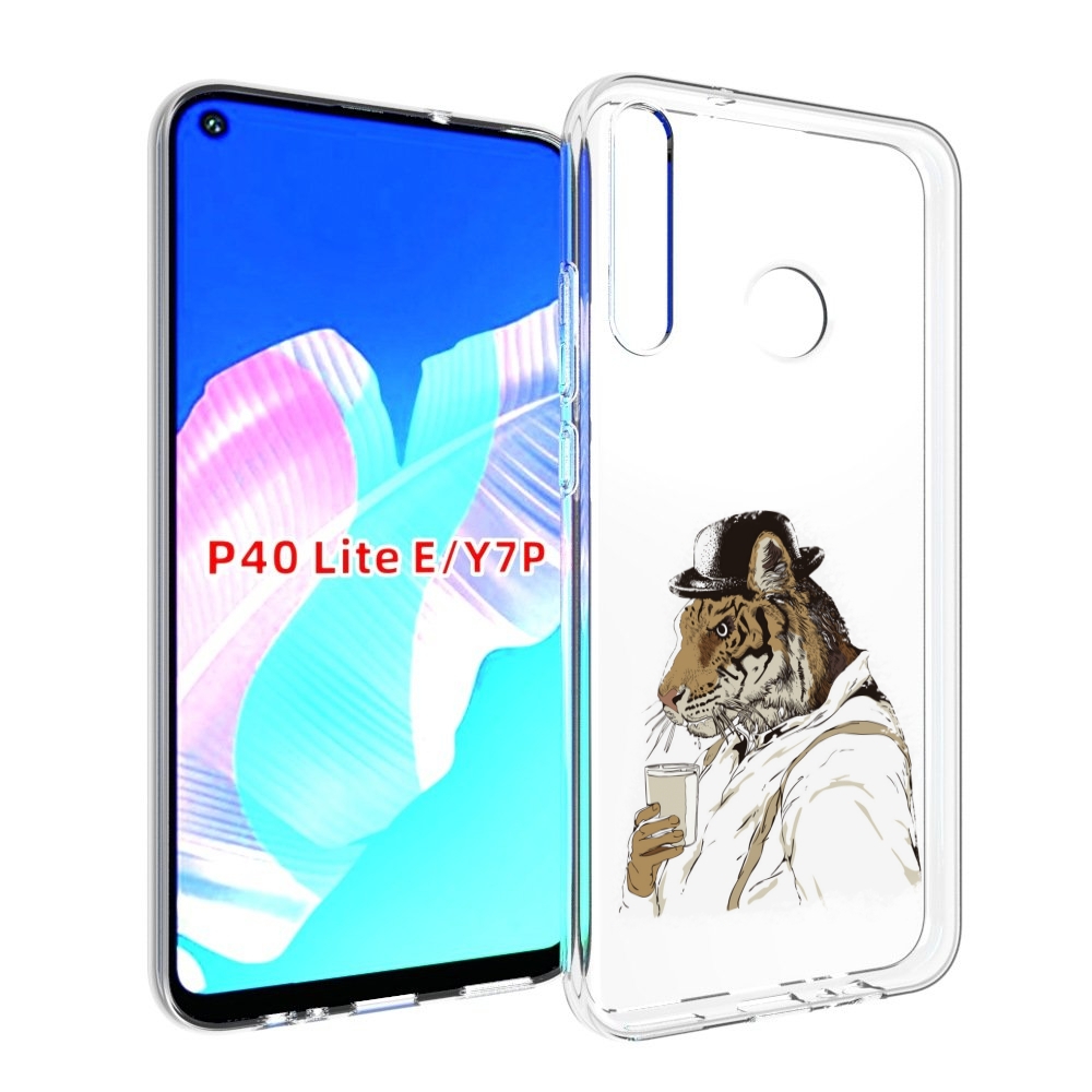 Чехол бампер MyPads Тигр в шляпе для Huawei P40 Lite E