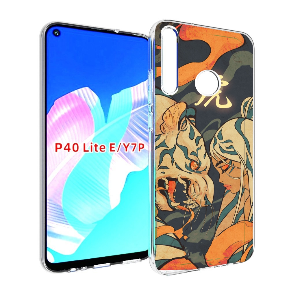 

Чехол бампер MyPads Тигр и девушка друзья для Huawei P40 Lite E, Прозрачный, Tocco