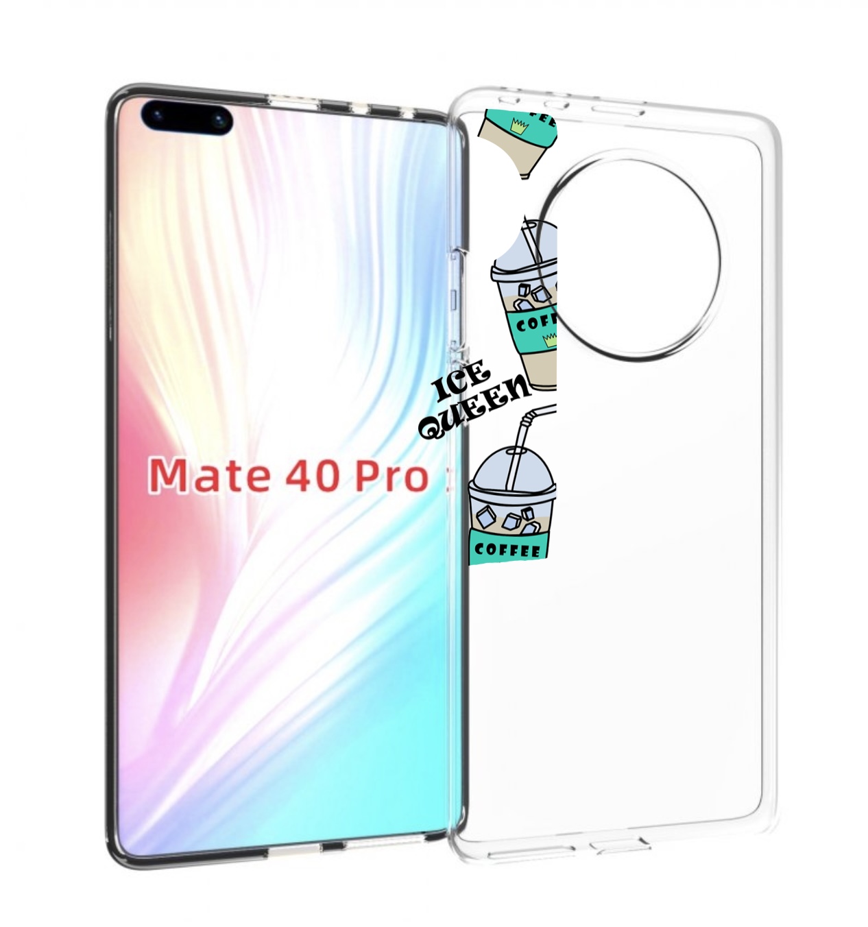 

Чехол MyPads кофе-с-льдом для Huawei Mate 40 Pro (NOH-NX9), Прозрачный, Tocco