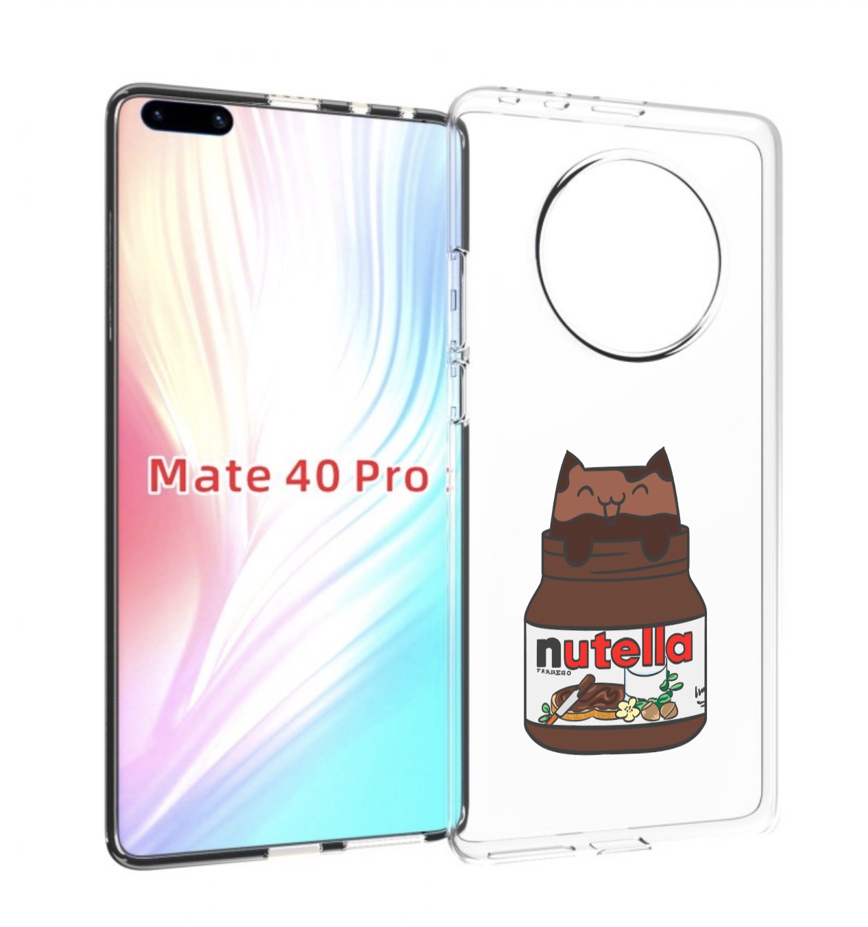 

Чехол MyPads кошечка-в-нутелле для Huawei Mate 40 Pro (NOH-NX9), Прозрачный, Tocco