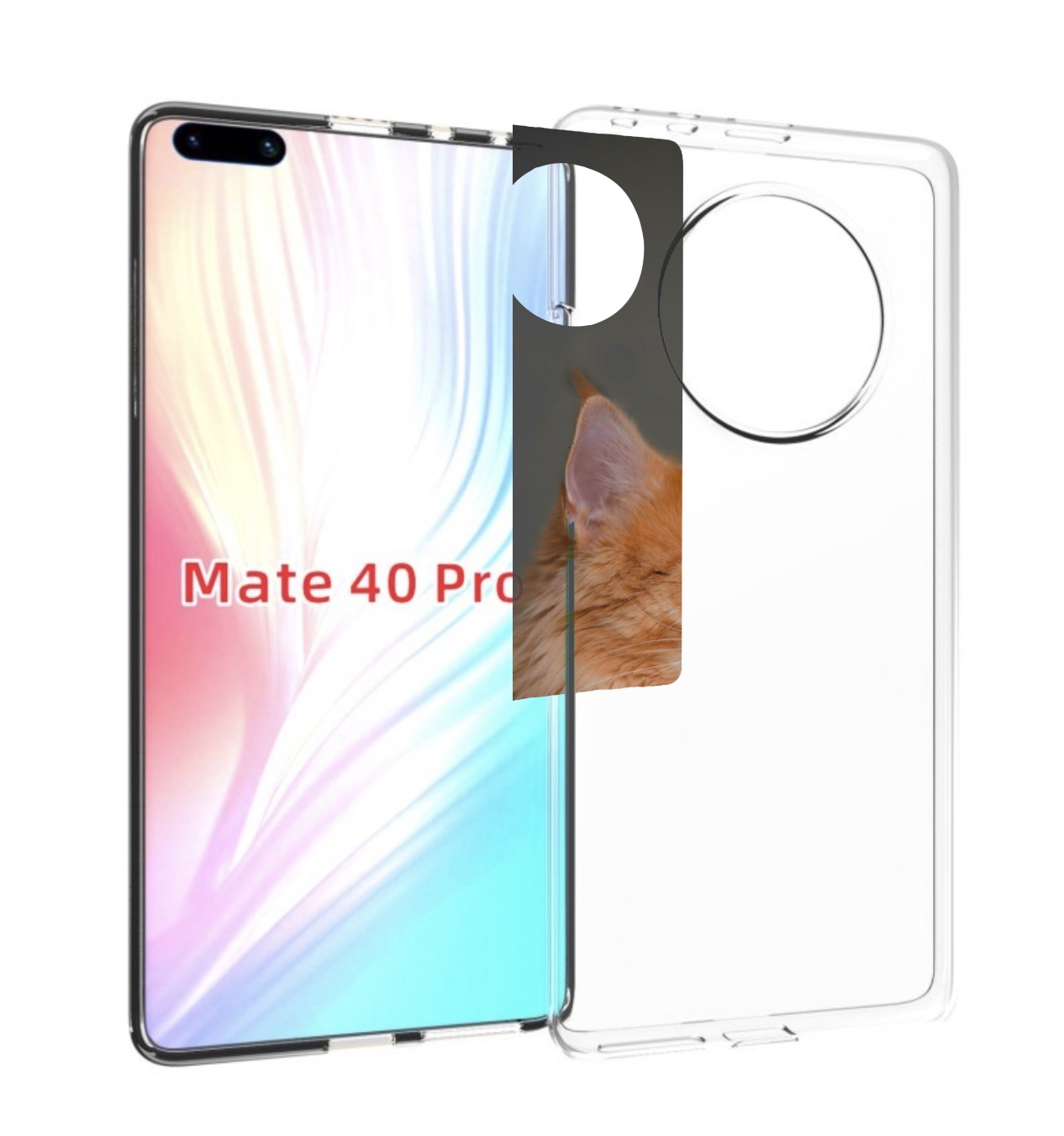 

Чехол MyPads кошка меин кун 1 для Huawei Mate 40 Pro (NOH-NX9), Прозрачный, Tocco