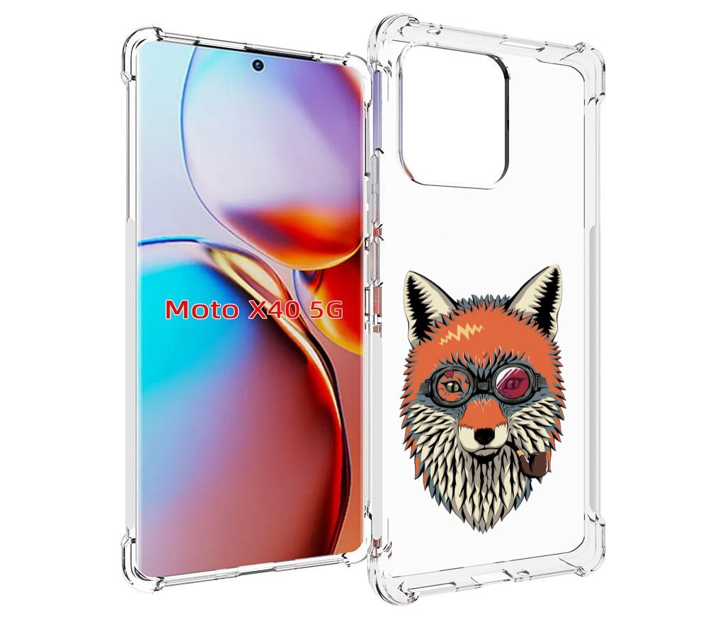 

Чехол MyPads Деловой лис для Motorola Moto X40, Прозрачный, Tocco