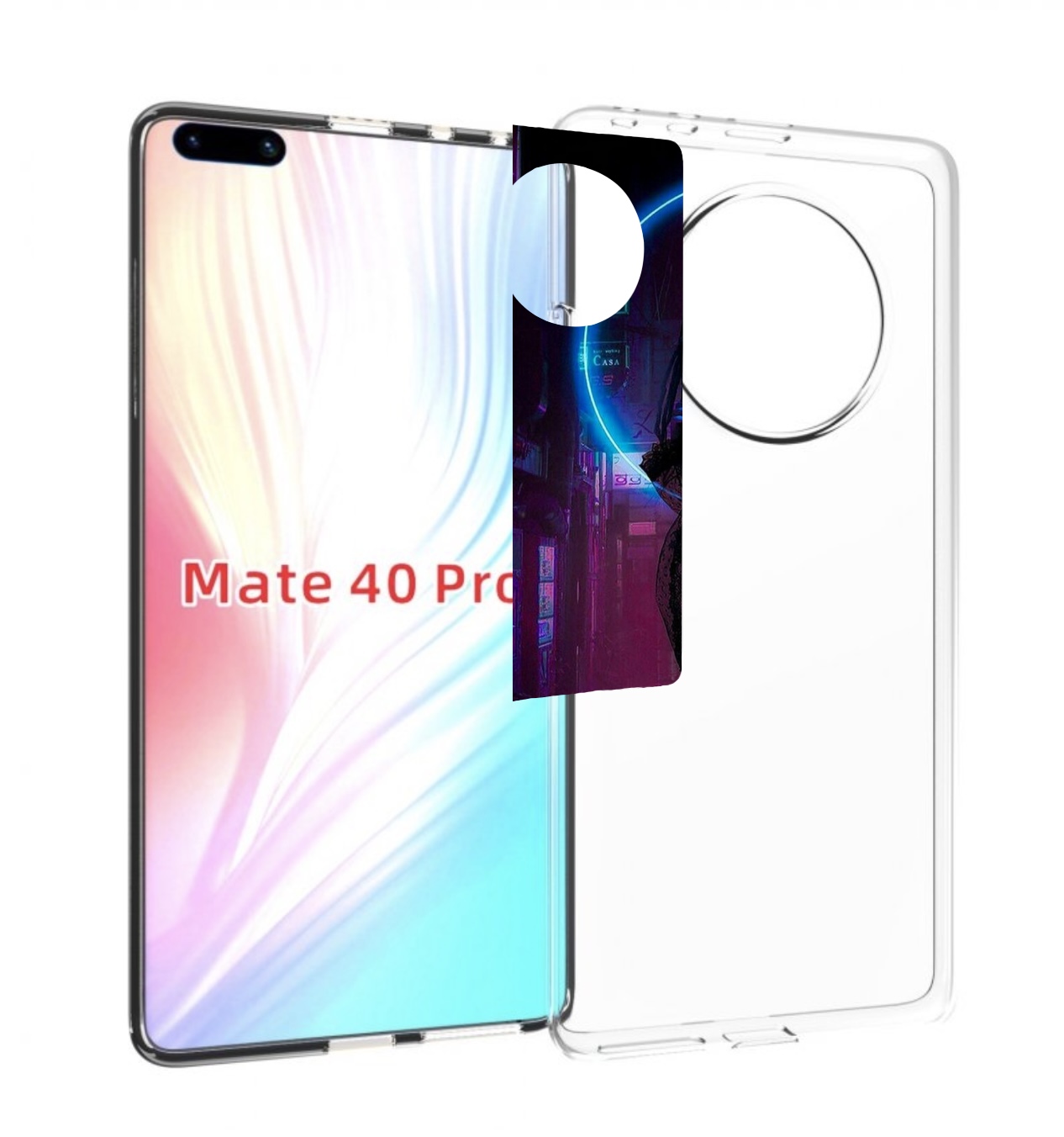 

Чехол MyPads красивая девушка в дыму неон женский для Huawei Mate 40 Pro (NOH-NX9), Прозрачный, Tocco