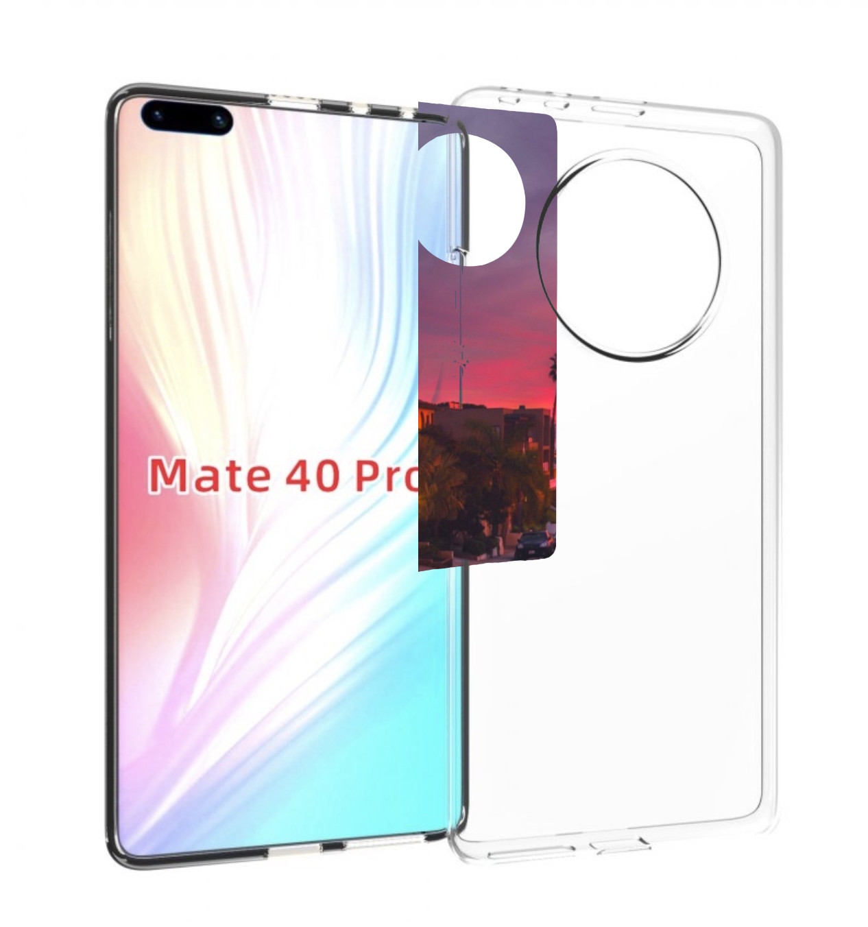 

Чехол MyPads красивая дорога америки для Huawei Mate 40 Pro (NOH-NX9), Прозрачный, Tocco