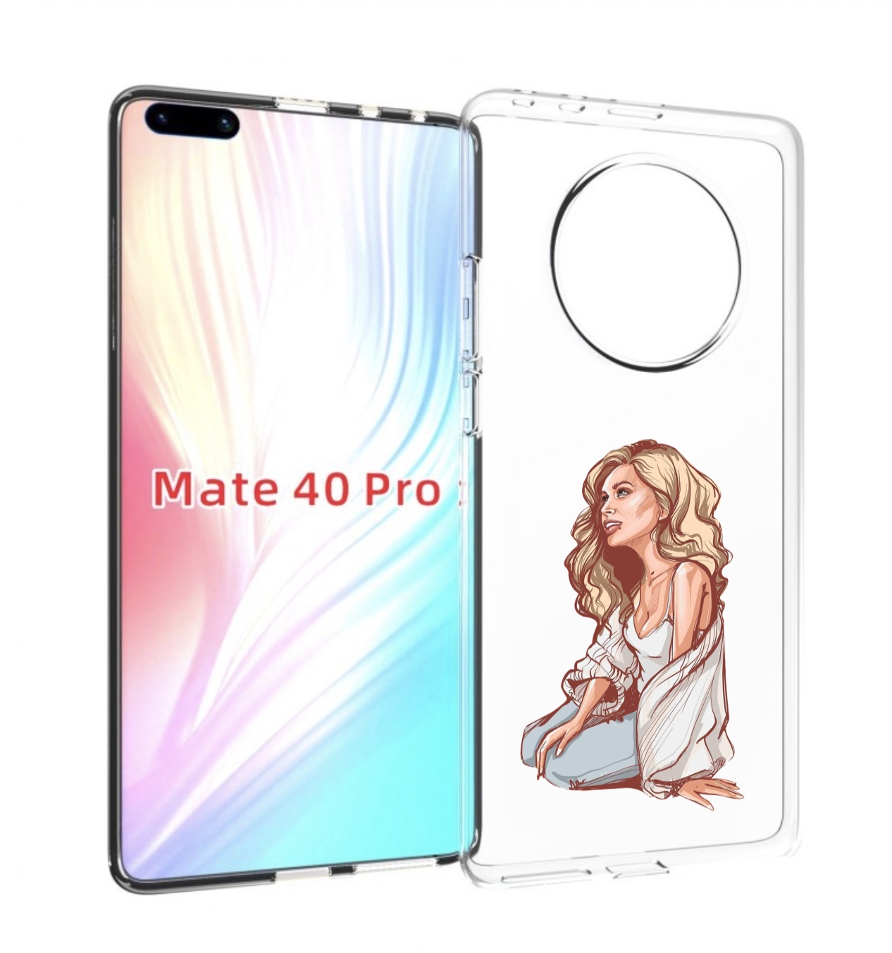 

Чехол MyPads красивая-девушка-в-белом женский для Huawei Mate 40 Pro (NOH-NX9), Прозрачный, Tocco