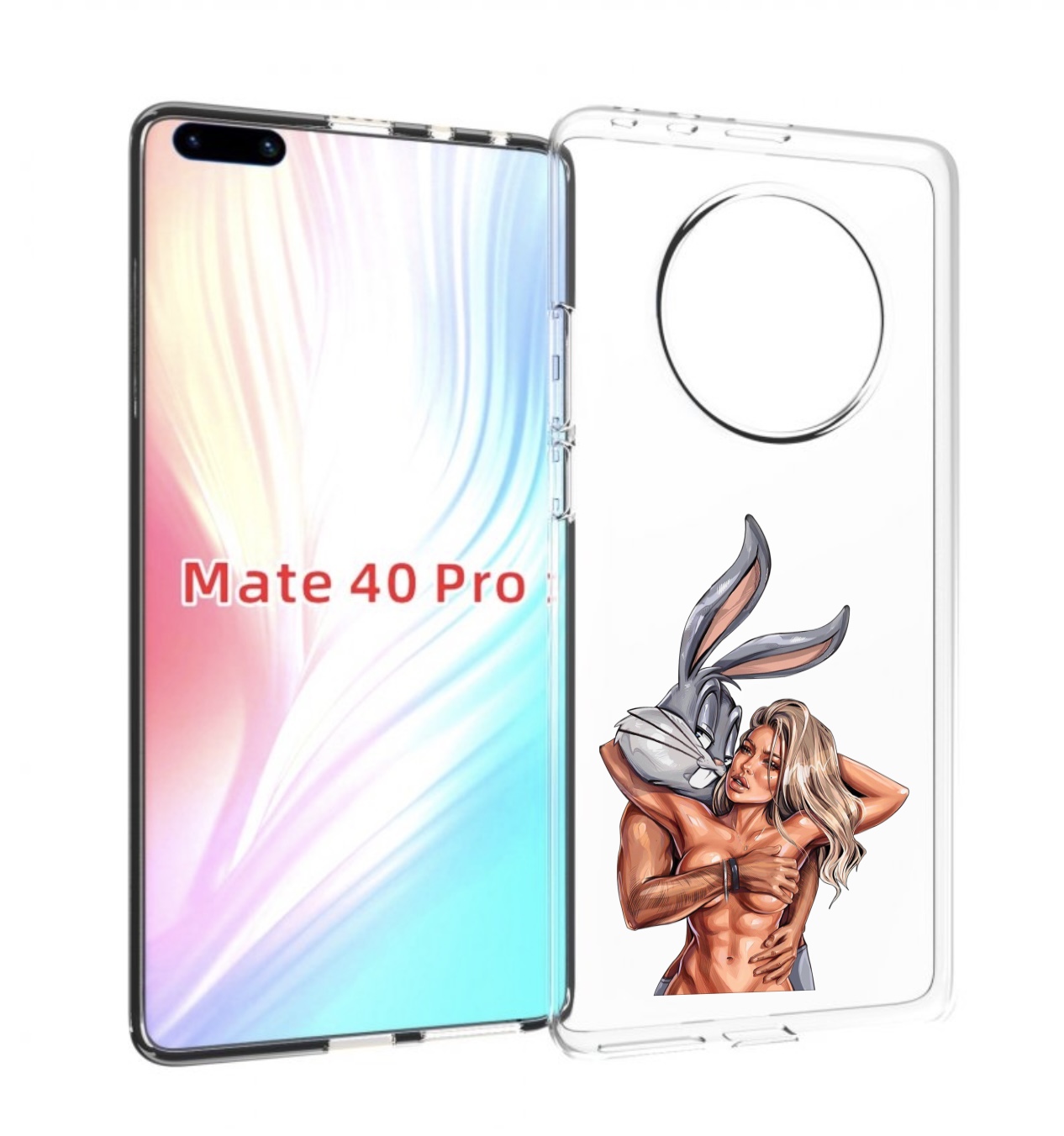 

Чехол MyPads красивая-девушка-с-бак-банни женский для Huawei Mate 40 Pro (NOH-NX9), Прозрачный, Tocco
