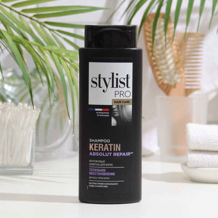 

Шампунь для волос STYLIST PRO hair care кератиновый, тотальное восстановление, 280мл