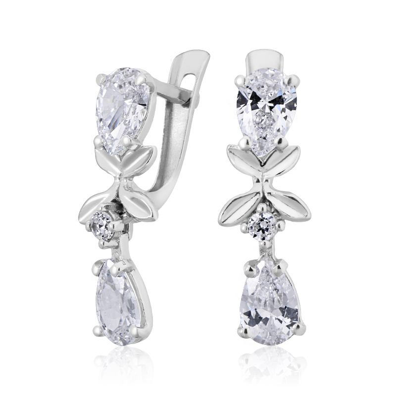 

Серьги из серебра с фианитом ЮВЕЛИР КАРАТ 2123144/9, 2123144/9