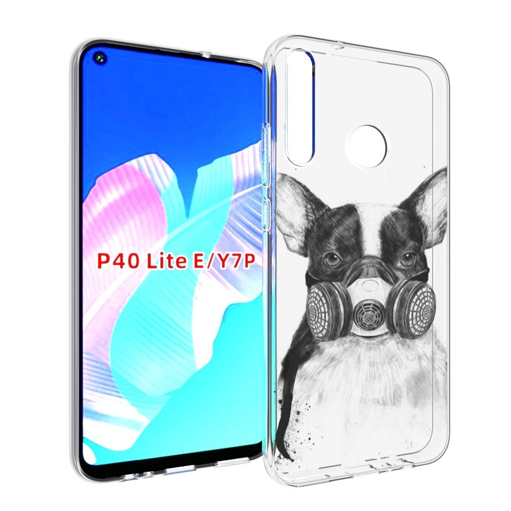 

Чехол бампер MyPads Французский бульдог для Huawei P40 Lite E, Прозрачный, Tocco