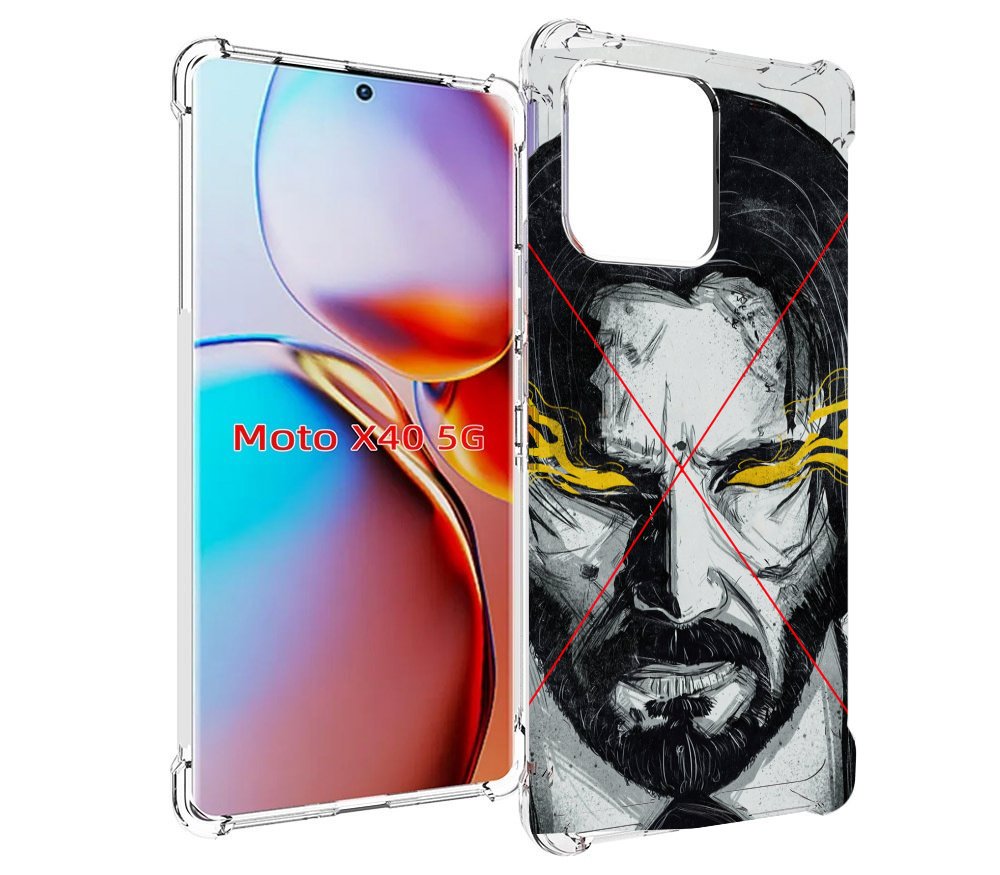 

Чехол MyPads Джон-Уик для Motorola Moto X40, Прозрачный, Tocco