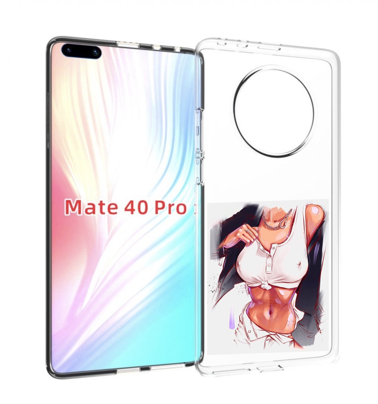 

Чехол MyPads красивая-стройная-модель для Huawei Mate 40 Pro (NOH-NX9), Прозрачный, Tocco