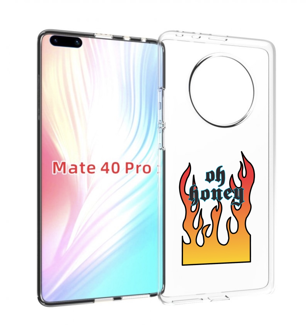 

Чехол MyPads красивое-пламя для Huawei Mate 40 Pro (NOH-NX9), Прозрачный, Tocco