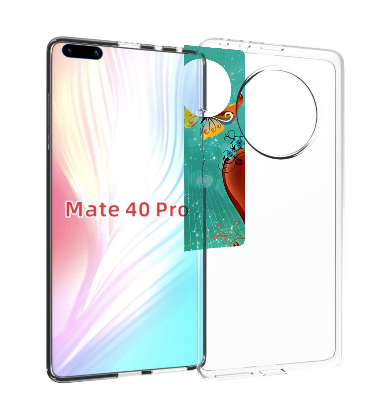 

Чехол MyPads красивые-яркие-сердечки для Huawei Mate 40 Pro (NOH-NX9), Прозрачный, Tocco