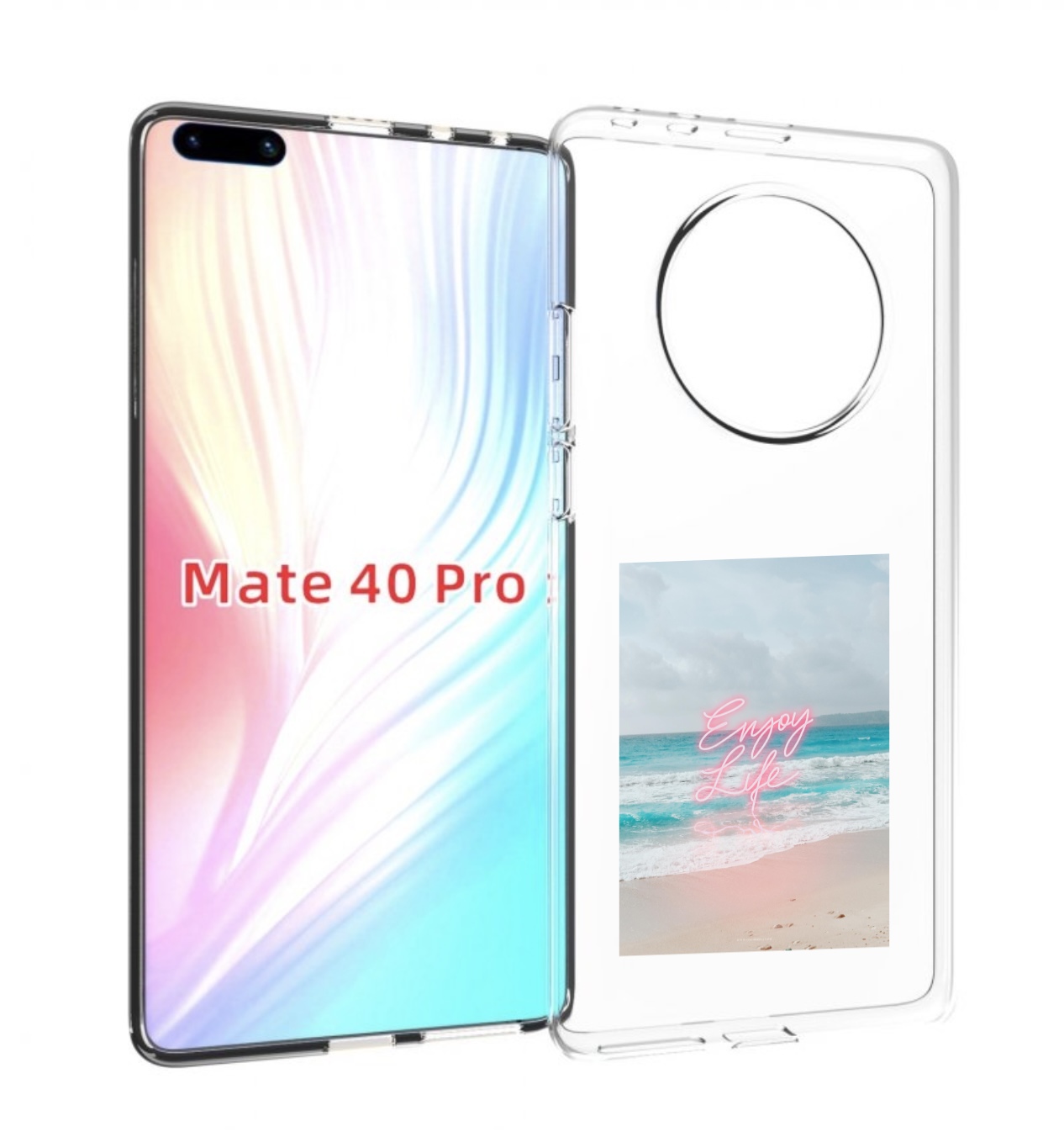 

Чехол MyPads красивый пляж для Huawei Mate 40 Pro (NOH-NX9), Прозрачный, Tocco