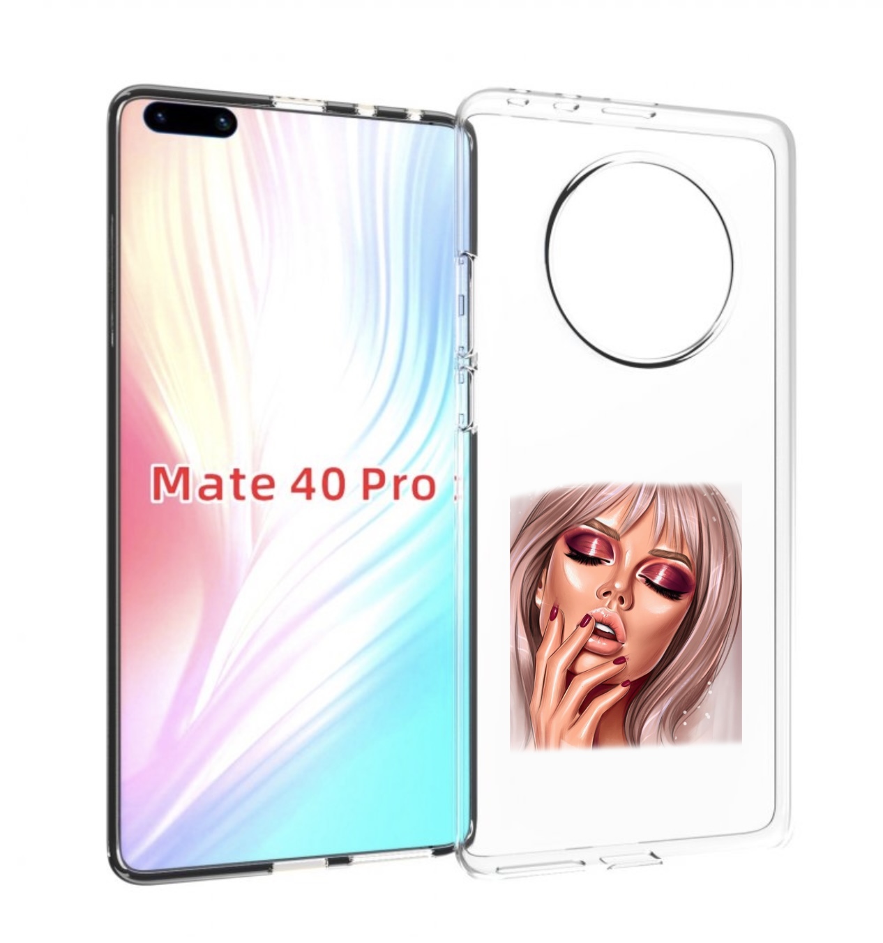 

Чехол MyPads красивый-портрет-девушки женский для Huawei Mate 40 Pro (NOH-NX9), Прозрачный, Tocco