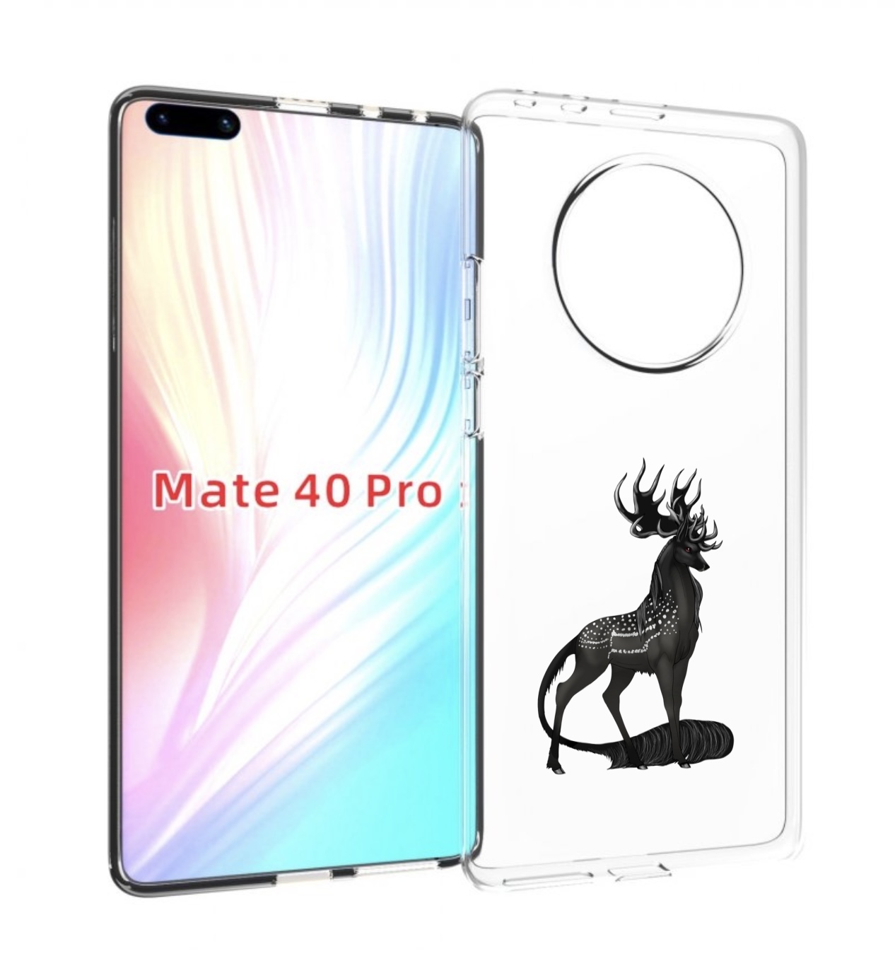 

Чехол MyPads красивый-черный-олень для Huawei Mate 40 Pro (NOH-NX9), Прозрачный, Tocco