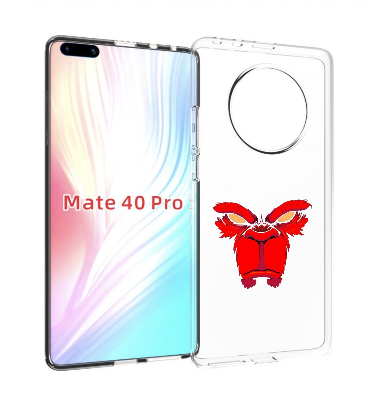 

Чехол MyPads красная обезьяна в темноте для Huawei Mate 40 Pro (NOH-NX9), Прозрачный, Tocco