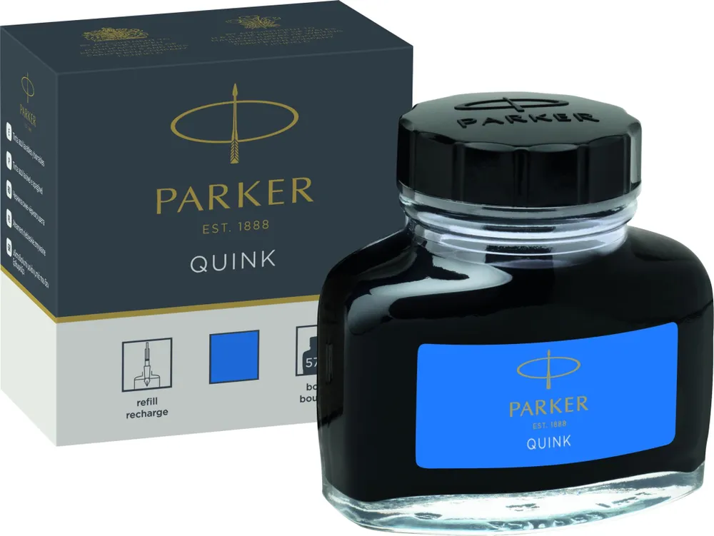 

Чернила Parker "Bottle Quink", синие, смываемые, 57 мл.