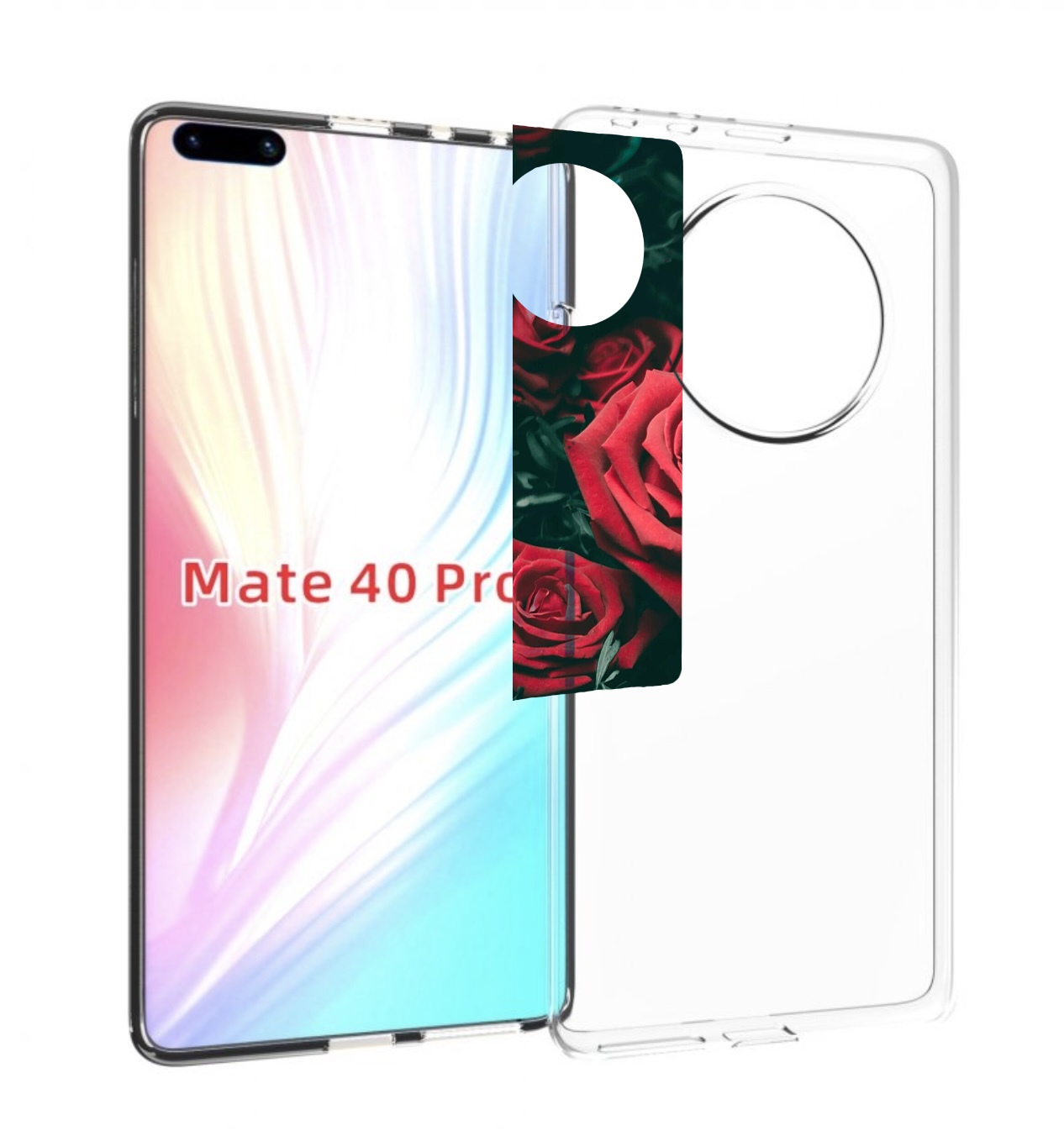 

Чехол MyPads красные-бархатные-розы для Huawei Mate 40 Pro (NOH-NX9), Прозрачный, Tocco