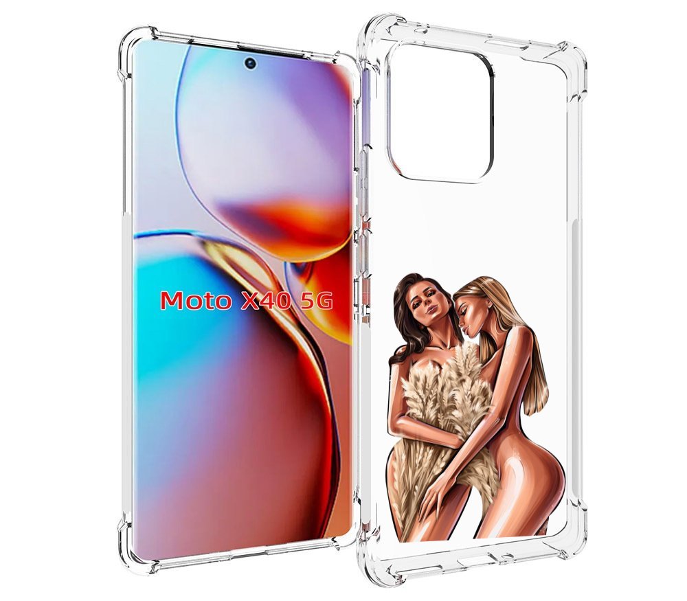 

Чехол MyPads Иллюстрированные-девушки женский для Motorola Moto X40, Прозрачный, Tocco