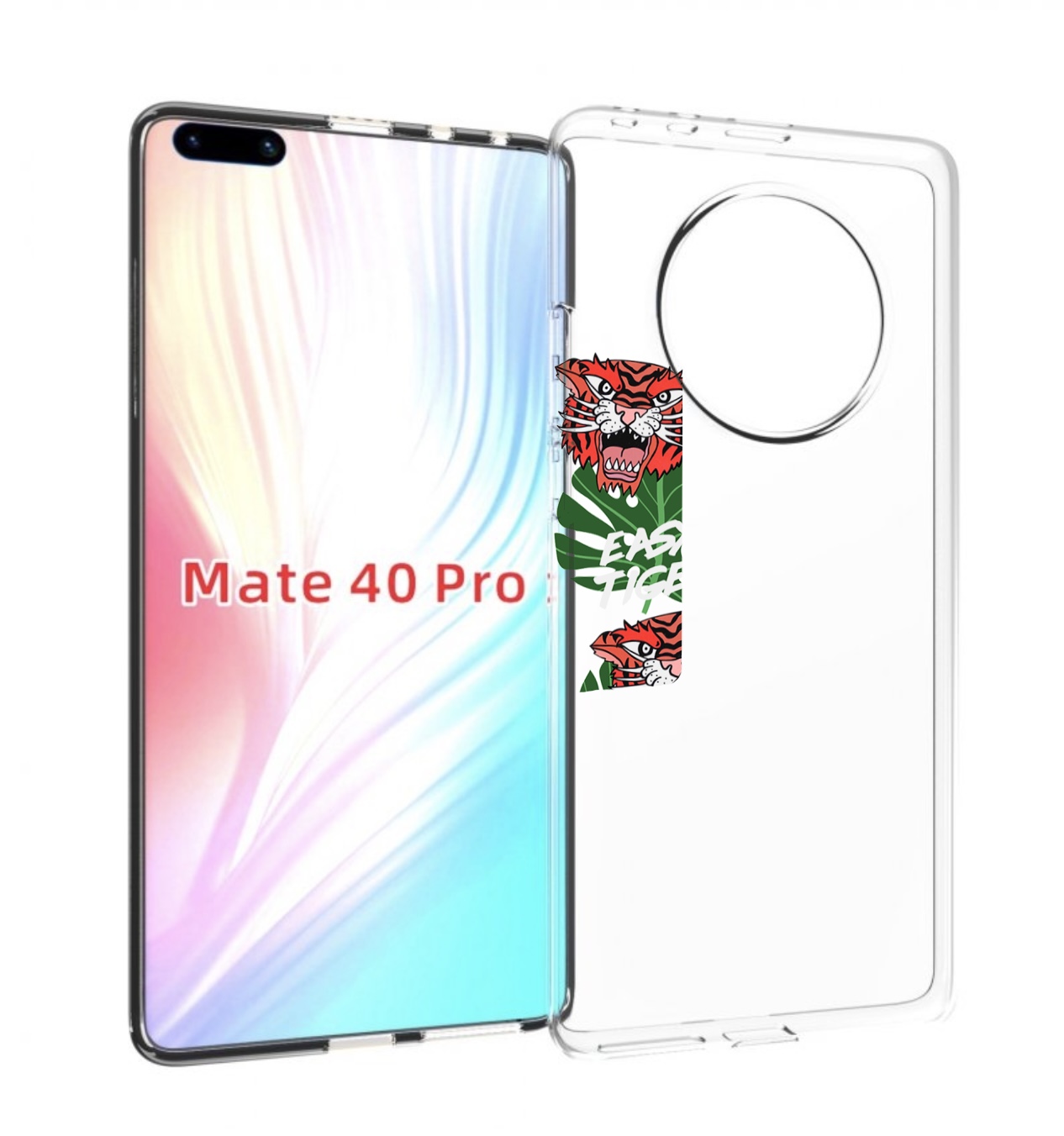 

Чехол MyPads красные-тигры для Huawei Mate 40 Pro (NOH-NX9), Прозрачный, Tocco