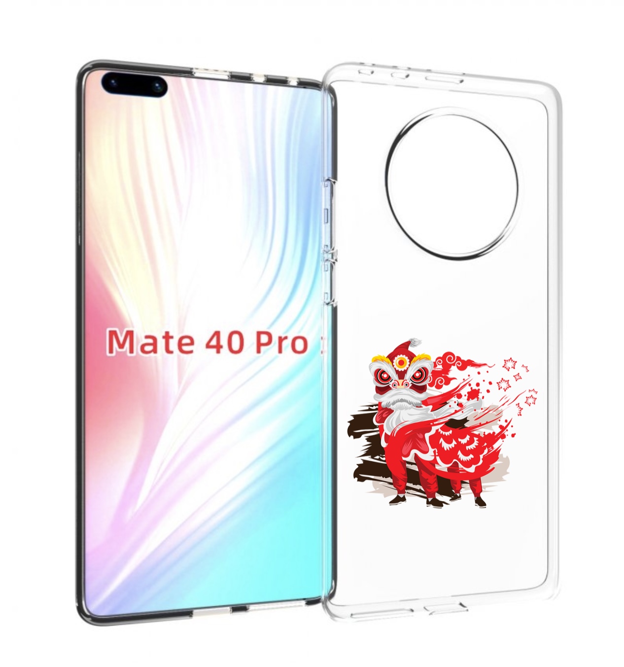 

Чехол MyPads красный-карнавал для Huawei Mate 40 Pro (NOH-NX9), Прозрачный, Tocco
