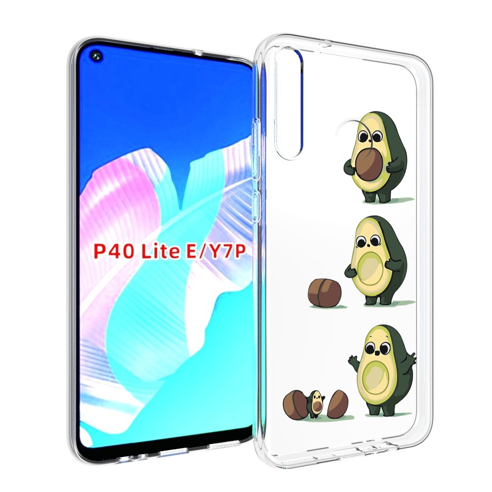 

Чехол бампер MyPads авокадо-с-малышом для Huawei P40 Lite E, Прозрачный, Tocco