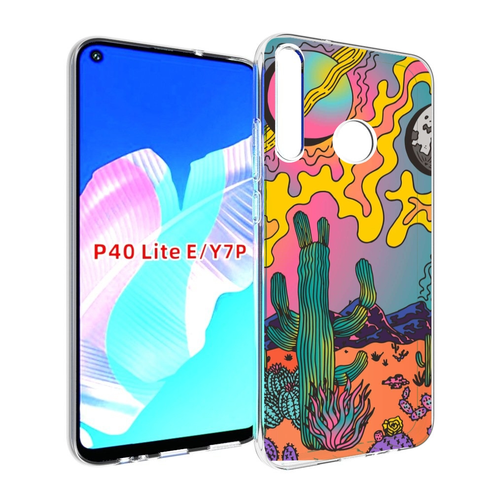 

Чехол бампер MyPads акварельные рисунки для Huawei P40 Lite E, Прозрачный, Tocco