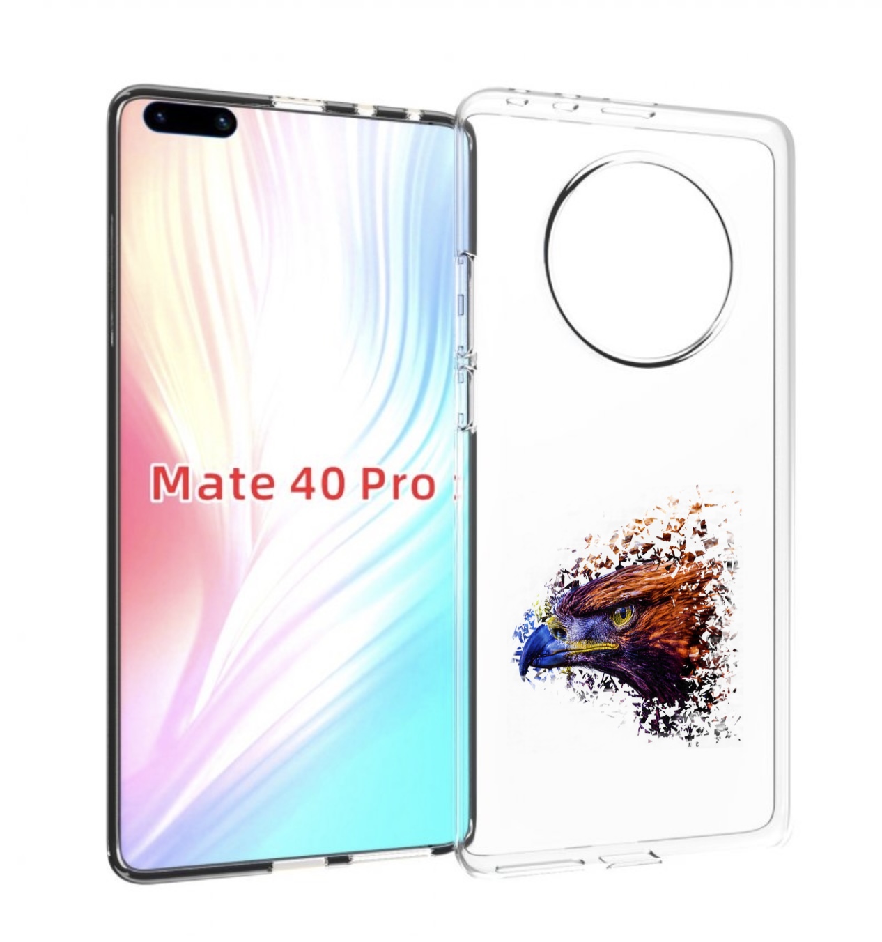 

Чехол MyPads красочный орел для Huawei Mate 40 Pro (NOH-NX9), Прозрачный, Tocco