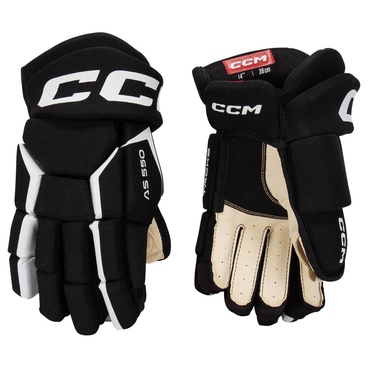 Перчатки хоккейные ССМ HG AS550 Sr. р.15 (черно-белые)