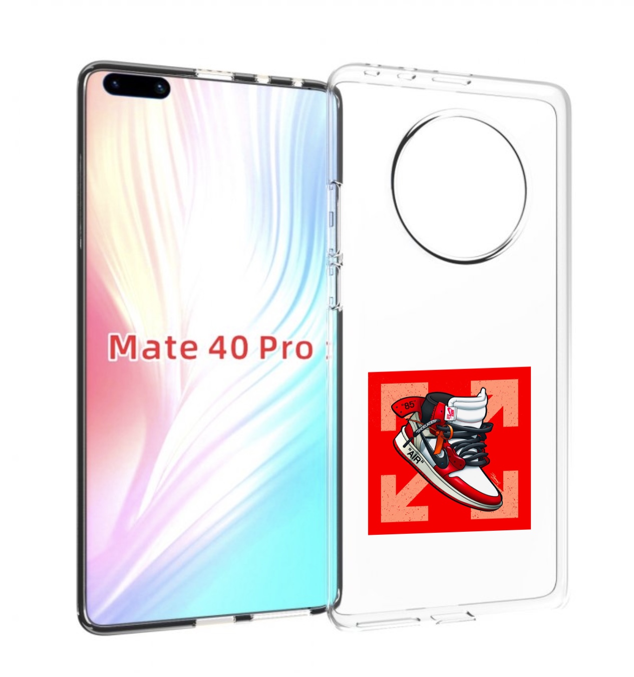 Чехол MyPads кроссовок джордан офвайт для Huawei Mate 40 Pro (NOH-NX9)