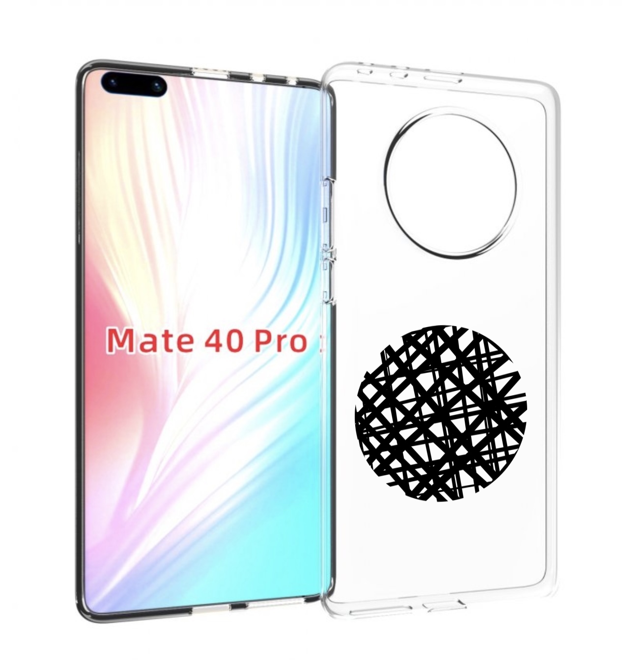 Чехол MyPads круглая-абстракция для Huawei Mate 40 Pro (NOH-NX9)