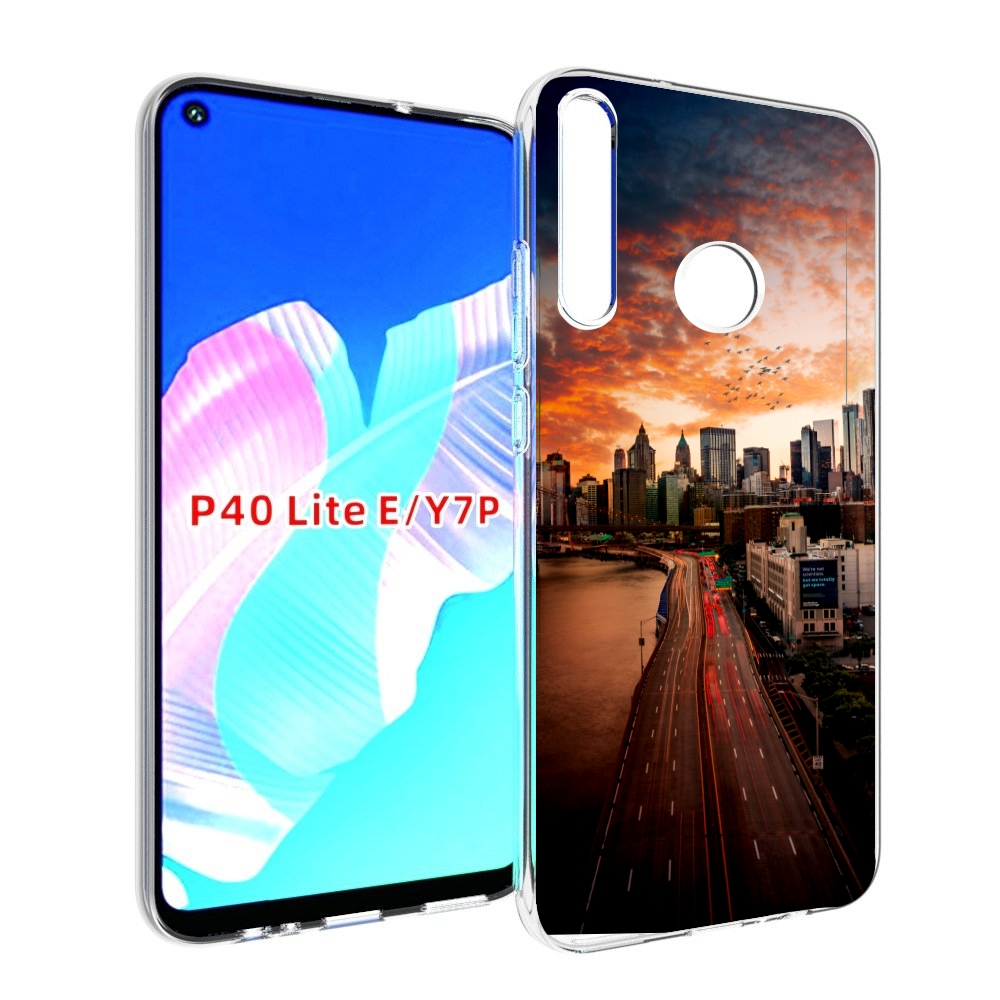 

Чехол бампер MyPads американский город фото для Huawei P40 Lite, Прозрачный, Tocco