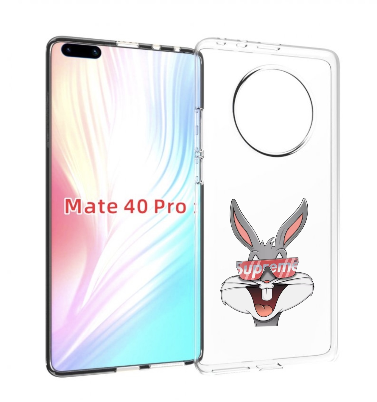 

Чехол MyPads крутой-заяц для Huawei Mate 40 Pro (NOH-NX9), Прозрачный, Tocco