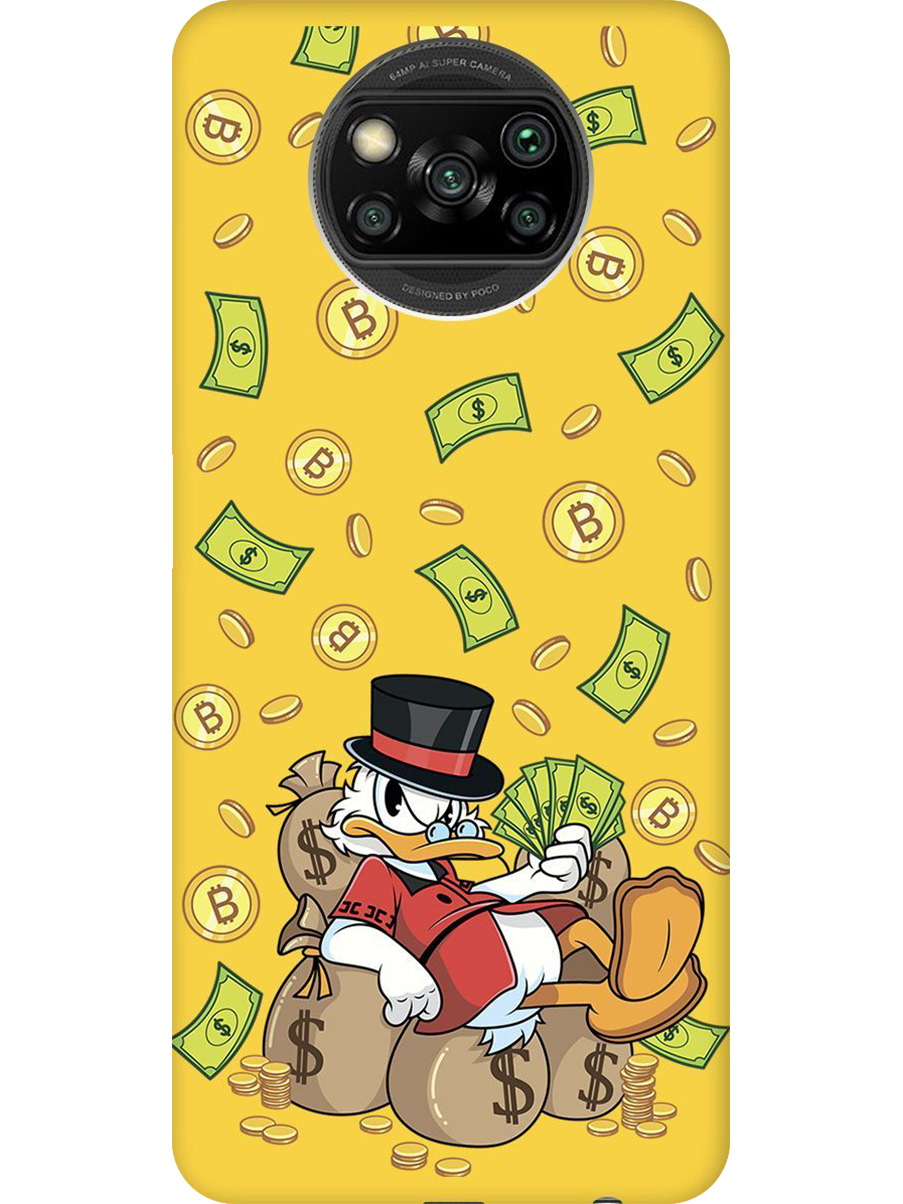 

Силиконовый чехол на Xiaomi Poco X3 / X3 Pro с принтом "Богатый Скрудж" матовый желтый, Желтый;прозрачный;белый;зеленый, 723602771