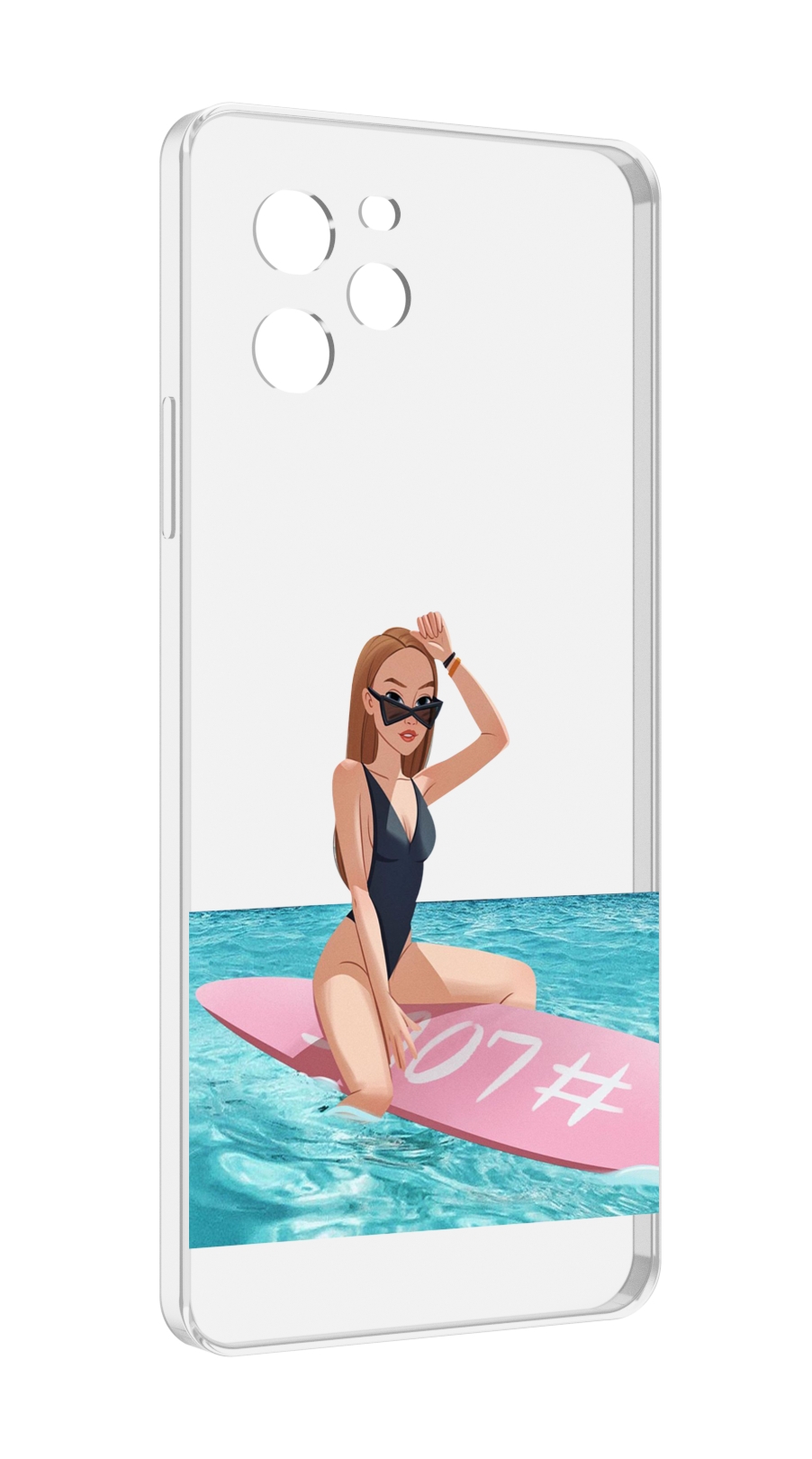 

Чехол MyPads девушка-на-серфе женский для Huawei Nova Y61 / Huawei Enjoy 50z, Прозрачный, Tocco