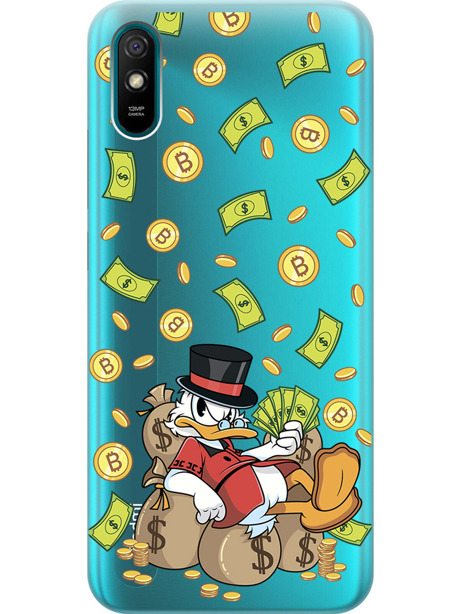 

Силиконовый чехол на Xiaomi Redmi 9A с принтом "Богатый Скрудж" матовый синий, Синий;прозрачный;белый;зеленый, 723276971