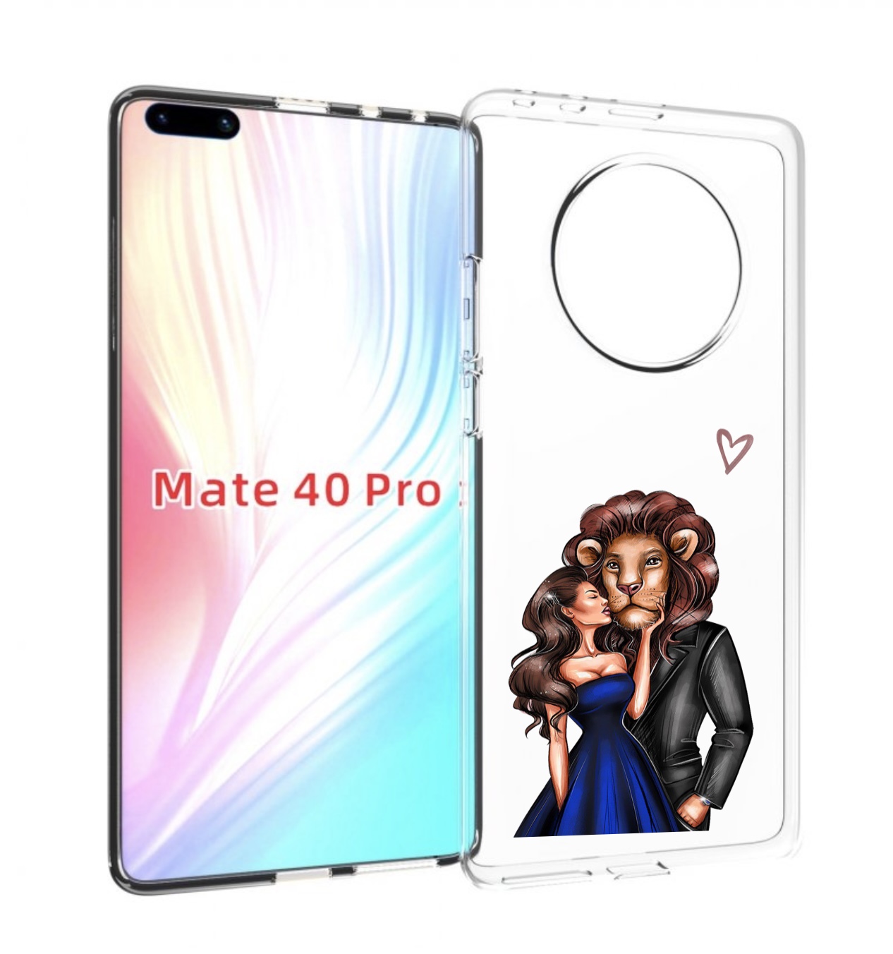 Чехол MyPads лев-в-смокинге для Huawei Mate 40 Pro (NOH-NX9)